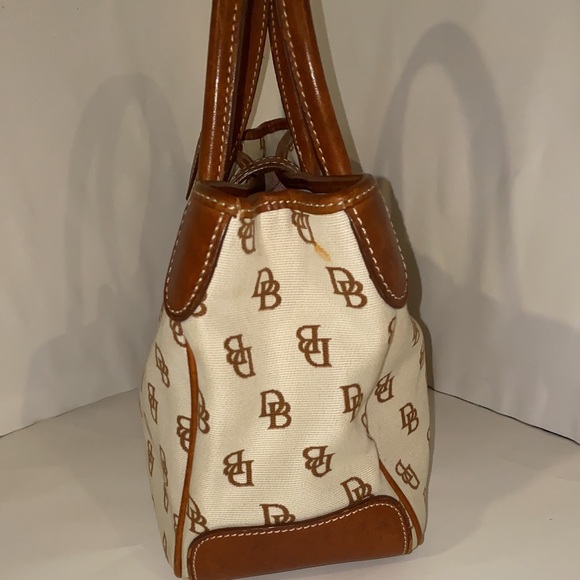 Dooney & Bourke DB Logo Canvas Satchel Crossbody - Picture 4 of 12